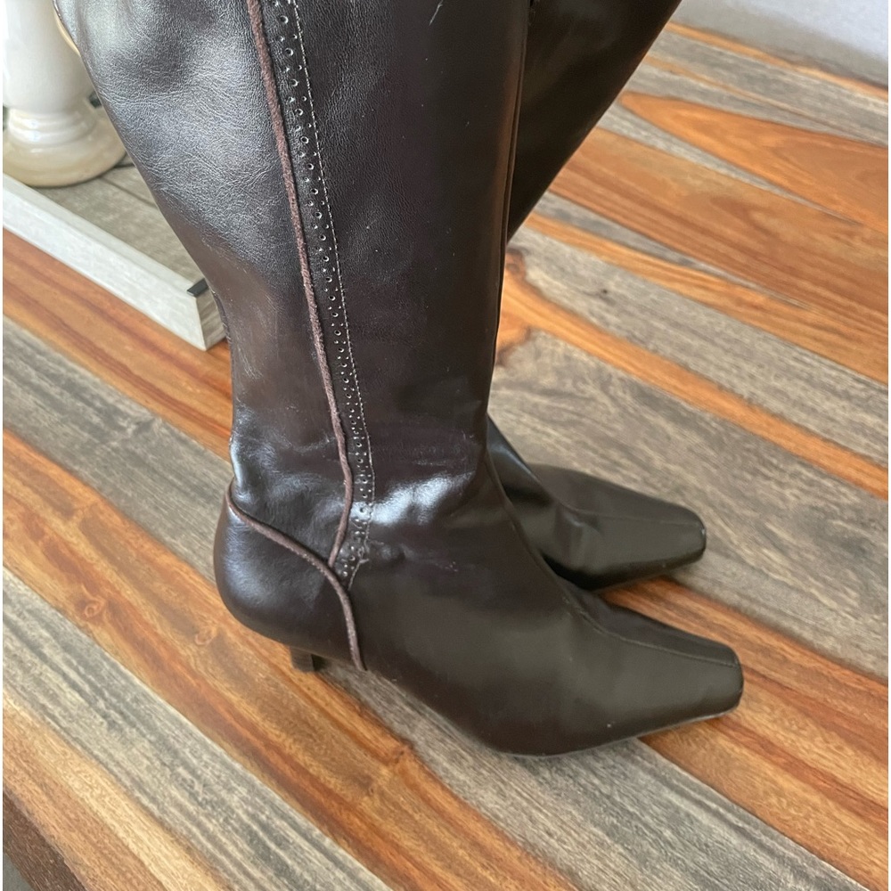 Brown tall boots